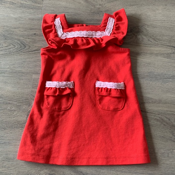 Janie and Jack Ruffle Eyelet Ponte Dress - Picture 2 of 4